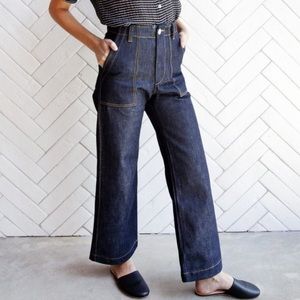 Esby Finch Jean, size 4, 100% cotton dark rinse - DEADSTOCK